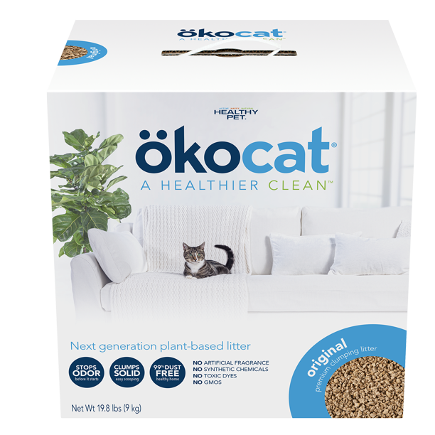 okocat Original Premium Clumping Natural Wood Cat Litter, Large, 19.8