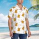 thumbnail image 3 of Fotbe Beer Camisa Hawaiana para Hombre Unisex – Camisa Casual de Verano con Botones de Manga Corta de Algodón y Lino,Large, 3 of 7