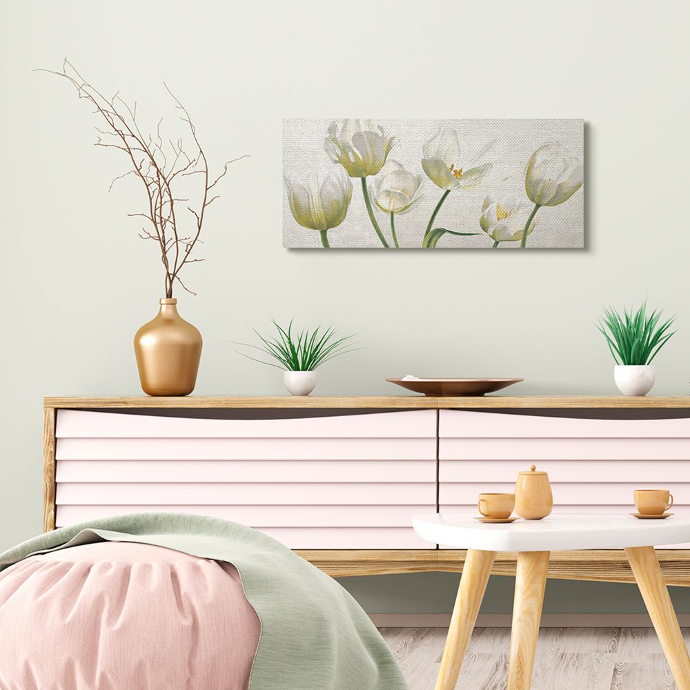 Stupell Industries Soft White Blooming Tulip Petals Floral Details Designed by Eva Barberini