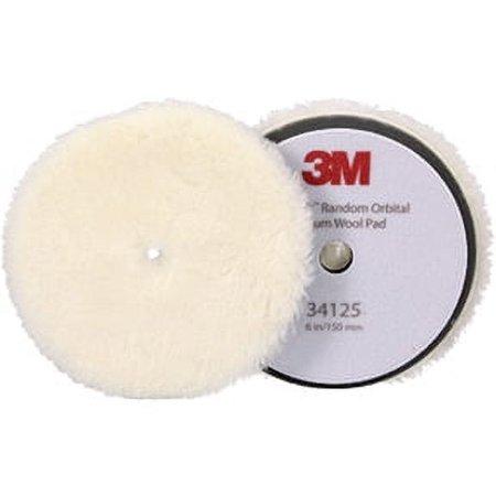 3M™ Perfect-it™ Random Orbital Wool Compounding Pad 34125  Medium  White  6 in (150 mm) 34125