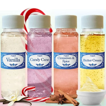 Sweet Concentrated 2.0 fl oz Fragrances Pack, Vanilla, Candy Cane, Butter Cream & Cinnamon Spice, for Use in Water Vacuums Like Hyla, Rainbow, Sirena, Diffusers, Aromatherapy