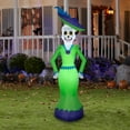 thumbnail image 2 of Gemmy Airblown Day of the Dead Woman, 7 ft Tall, green, 2 of 2