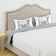 thumbnail image 3 of Yayeee Pillowcase Standard Size Set of 2 Satin Wrinkle Resistant Pillow Case, White Chubby Cat, 3 of 7