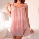 thumbnail image 1 of Karight Women's Floral Lace Trim Mesh Nightdress Sleeveless Sweetheart Neck Sheer Nightdress Briefs 2Pcs Set Nightwear, 1 of 3