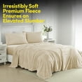 thumbnail image 2 of Ultra Soft Microplush Solid Fleece Sheet Set, Beige - King, 2 of 6