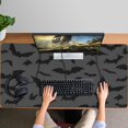 thumbnail image 4 of Long Mouse Pads for Desk,Halloween Bats on Dark Pattern Desk Mats on Top Of Desks, Desk Mouse Pad Extra Large with 3mm Non-Slip Base and Stitched Edge for Gaming,Office,Work,Home 47.3"x23.6", 4 of 6