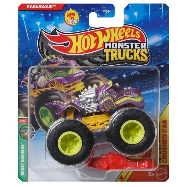 Monster Truck Hot Wheels Rageasaur Beast Bashers 2/6 2026