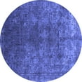 thumbnail image 1 of Ahgly Company Indoor Round Oriental Blue Industrial Area Rugs, 8' Round, 1 of 4