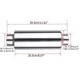 thumbnail image 1 of Universal 50/57/63/76mm Exhaust Muffler Pipe Resonator 2"/2.25"/2.5"/3" Exhaust Tip Stainless Steel Exhaust Pipe Muffler~12576, 1 of 1