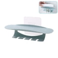 thumbnail image 4 of KAKOWELY Wall Mount Suction Cup Multifunctional Toothbrush Toothpaste Holder Rack Bathroom Storage Organizer Accessories,7.09"X2.36"X1.97", 4 of 5