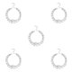 thumbnail image 1 of Qarigey para el tobillo Hoja en capas Oro Plata Pulseras de tobillo para el Día de San Valentín Plata plata 5piezas Qarigey CBP253148, 1 of 5