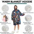 thumbnail image 5 of Bernese Mountain and Flower Wearable Oversized Blanket,Wearable Blanket Hoodie for Adults,Cozy Hooded Blankets with Super Pockets,Super Warm Fuzzy Pullover for Women & Men, 5 of 6