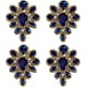 thumbnail image 1 of 4 apliques de diamantes de imitación con forma de lágrima azul, 2,2 x 1,7 pulgadas, apliques de flores con cuentas de diamantes de imitación, 1 of 6