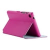 Speck StyleFolio - Flip cover for tablet - vegan leather - fuchsia pink, nickel gray - for Google Nexus 7 (2013)