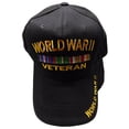 thumbnail image 2 of World War II WWII Veteran Ribbon Black 100% Cotton Embroidered Baseball Hat Cap, 2 of 5