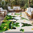 thumbnail image 2 of St. Patrick's Day Outdoor Rug for Patio/Deck/Porch, Non-Slip Large Area Rug 5 x 7 Ft, Green Gnomes Gold Coin Shamrock Beige Indoor Outdoor Rugs Washable Area Rugs, Camping Rug Carpet Runner, 2 of 8