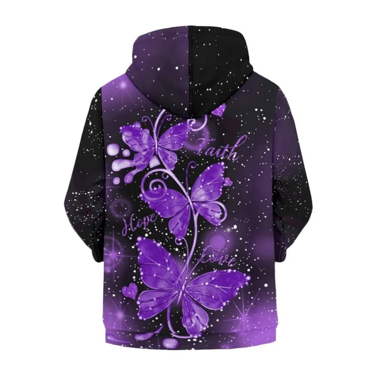 FKELYI Kids Girls Hoodies with Glitter Butterfly Size 14-16 Years