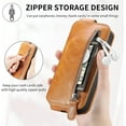 thumbnail image 5 of Zipper Wallet Case for Apple iPhone 13, PU Leather [Card Holder Slot Handbag] with Adjustable Kickstand Flip Phone Cover for Apple iPhone 13 Orange, 5 of 7
