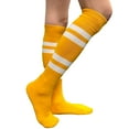 thumbnail image 4 of Couver Premium Cotton 4 White Stripes Knee High Softball Baseball Sports Tube Socks,  Medium, 4 of 7