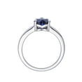 thumbnail image 5 of Lab-Grown Ceylon Sapphire Ring for Women – Sterling Silver Blue Heart Shape – September Birthstone Jewelry Gift, 5 of 9
