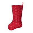 thumbnail image 2 of Christmas Stocking – 18" Velvet Plush Holiday Sock with White Faux Fur Cuff, Full Print Polyester, Hanging Loop, Perfect for Xmas Tree & Fireplace Decoration, 2 of 5