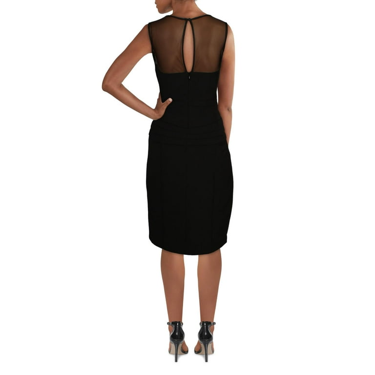 Aidan mattox color 2025 block pleated dress