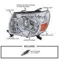 thumbnail image 3 of Spec-D Tuning Chrome Projector Headlights Compatible with 2005-2011 Toyota Tacoma, Left + Right Pair Headlamps Assembly, 3 of 5