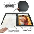 thumbnail image 5 of Americanflat 12x16 Picture Frame with Polished Plexiglass Storage Quick Change Frames Holds Photos - Black, 5 of 8