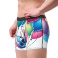 thumbnail image 2 of Qekee Stitch Print Men's Boxer Briefs, Soft & Comfortable Underwear,Moisture-wicking Breathable Breathable Boxer-Large, 2 of 5