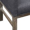 thumbnail image 3 of vidaXL Dark Gray Bench with Padded Cushion Rubberwood, 3 of 5