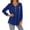 Navy, variant on Vivianyo HD Women's Pleated V Neck Blouse, Tunic Shirts for Women Loose Fit Long Sleeve Top, Fall Office Casual Blouse for Daily Commute and Shopping Trips, Sizes S-2XL