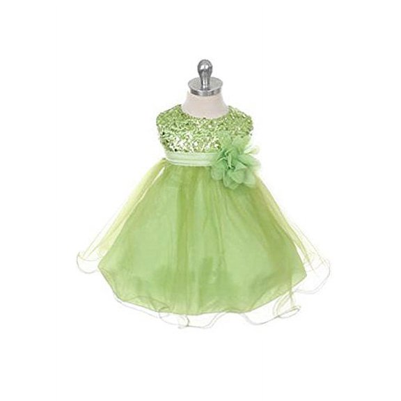 Sequined Bodice with Double Tulle Skirt Flower Girl Dress