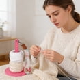 thumbnail image 6 of Wrist Yarn Holder, Portable Yarn Holder Hanging Yarn Spinner, with Wrist Strap Knitting Crocheting Tool for Craft Weaving Lovers Hot Pink, 6 of 6