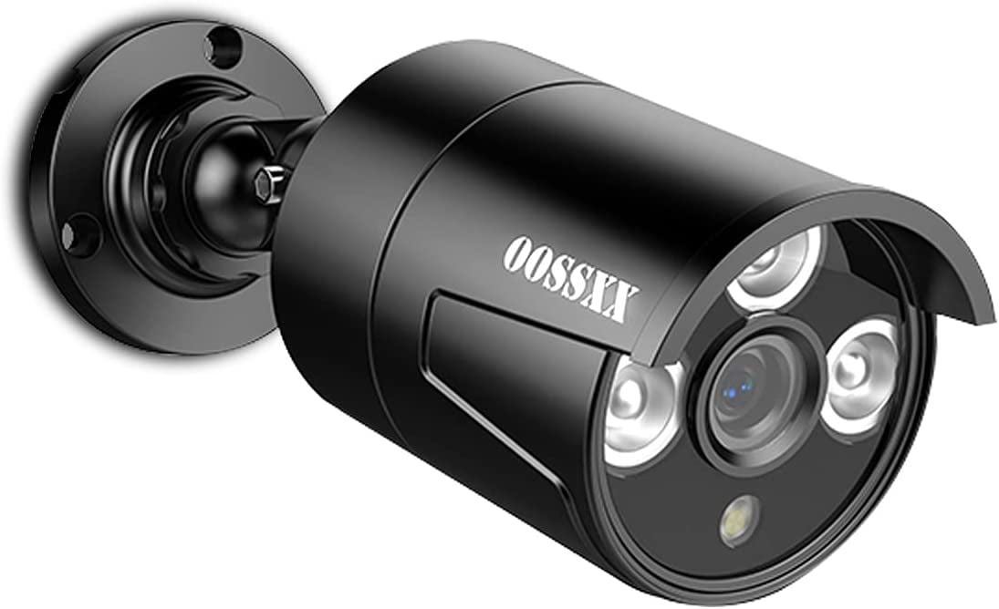 OOSSXX Security Add-on Indoor/Outdoor Wired 960P Powered Camera, Black, Just Extend for OOSSXX DVR Kits