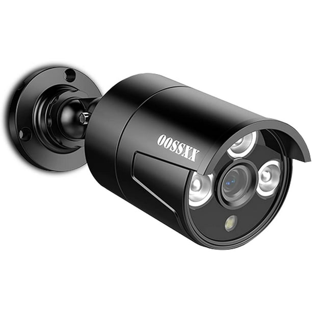 OOSSXX Security Addon Indoor/Outdoor Wired 960P Powered Camera, Black