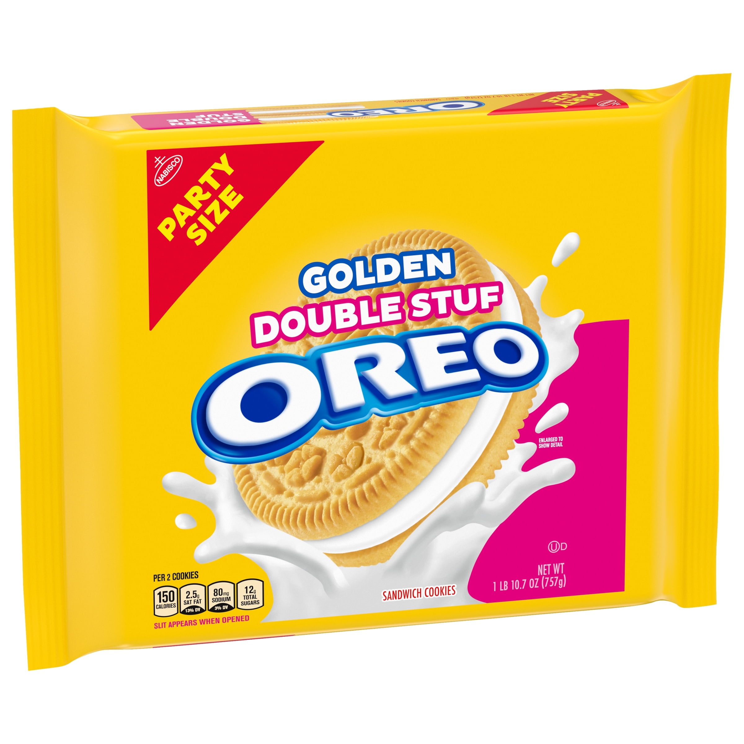 OREO Double Stuf Golden Sandwich Cookies, Stuff Cookie Party Size
