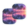 thumbnail image 3 of KUIFORTI Windshield Sun Shade 2pcs, Beach Palm Tree Automotive Interior Sun Protection, Auto Car Truck SUV Vehicle Universal-fit Front Windshield Sunshade, 3 of 5