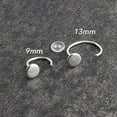 thumbnail image 2 of Half Huggie Hammered Silver Disc Hoop Earrings for Women Tiny Cartilage Stud Piercing Earring Hypoallergenic Screw Back Dainty Hug Cartilage (7mm | 1 Pair, 20 Gauge), 2 of 8