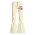 thumbnail image 4 of LRen Girls Jeans Baggy Pants Flare Pants Pink Ribbon Straight Leg Pants High Waist Cute Y2k Stretch with Pocket Trousers for Kids Age 5-6 Years, 4 of 6
