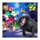 thumbnail image 5 of Proyector de copos de nieve LED, luces navideñas impermeables, proyector de nieve para Año Nuevo, decoración navideña para Halloween, Acción de Gracias, Navidad, copos de nieve blancos, alto brillo., 5 of 8