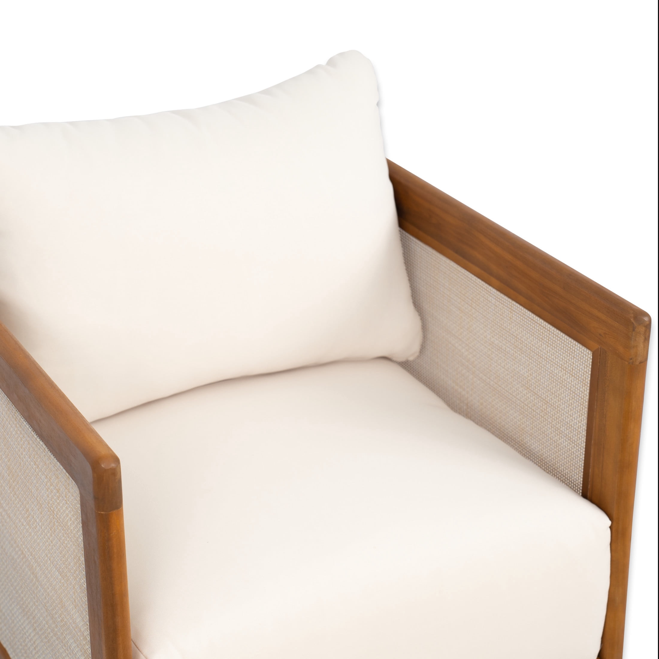 Christopher Knight Home 6-Piece Outdoor Sofa Set with Acacia Wood Chairs, Sectional Seating & Coffee Table, Teak+Beige