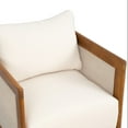 thumbnail image 6 of Christopher Knight Home Outdoor Wood Lounge Chair with 10" Beige Cushion, Textilene Backrest, Teak Finish, 6 of 12