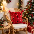 thumbnail image 4 of Christmas Throw Pillow Cover Border Squares Cushion Cover Winter Holiday Decorative, 4 of 6