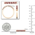 thumbnail image 3 of Dazzlingrock Collection Round Ruby Wave Style Stackable Wedding Band for Women (Color Red, Clarity Highly Included) in 10K Rose Gold, Size 5.5, 3 of 4
