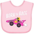 thumbnail image 3 of Inktastic Born to Race- Pink Race Car Boys or Girls Baby Bib, 3 of 4