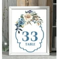 thumbnail image 3 of Darling Souvenir Double Sided Print Floral Table Numbers Calligraphy Wedding Reception Table Cards Decor-4" x 6" (1 to 30), 3 of 4