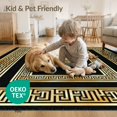 thumbnail image 4 of ODIKA Greek Key Fretwork Meander Frame Border Scroll Geometric Fret Easy Care Kids Safe for Small Living Room, Playroom, Bedroom, 4 of 7