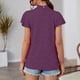 thumbnail image 4 of Fiudx Liquidación de Ofertas Flash Blusa de Manga Corta con Volantes Sólidos, Informal, Cómoda Ya La Moda para Mujer, 4 of 4