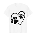 thumbnail image 1 of Posijego T-Shirts Graphiques Cœur pour Femmes Saint-Valentin Manches Courtes T-Shirts d'Été Mignons Col Rond Décontractés, 1 of 4