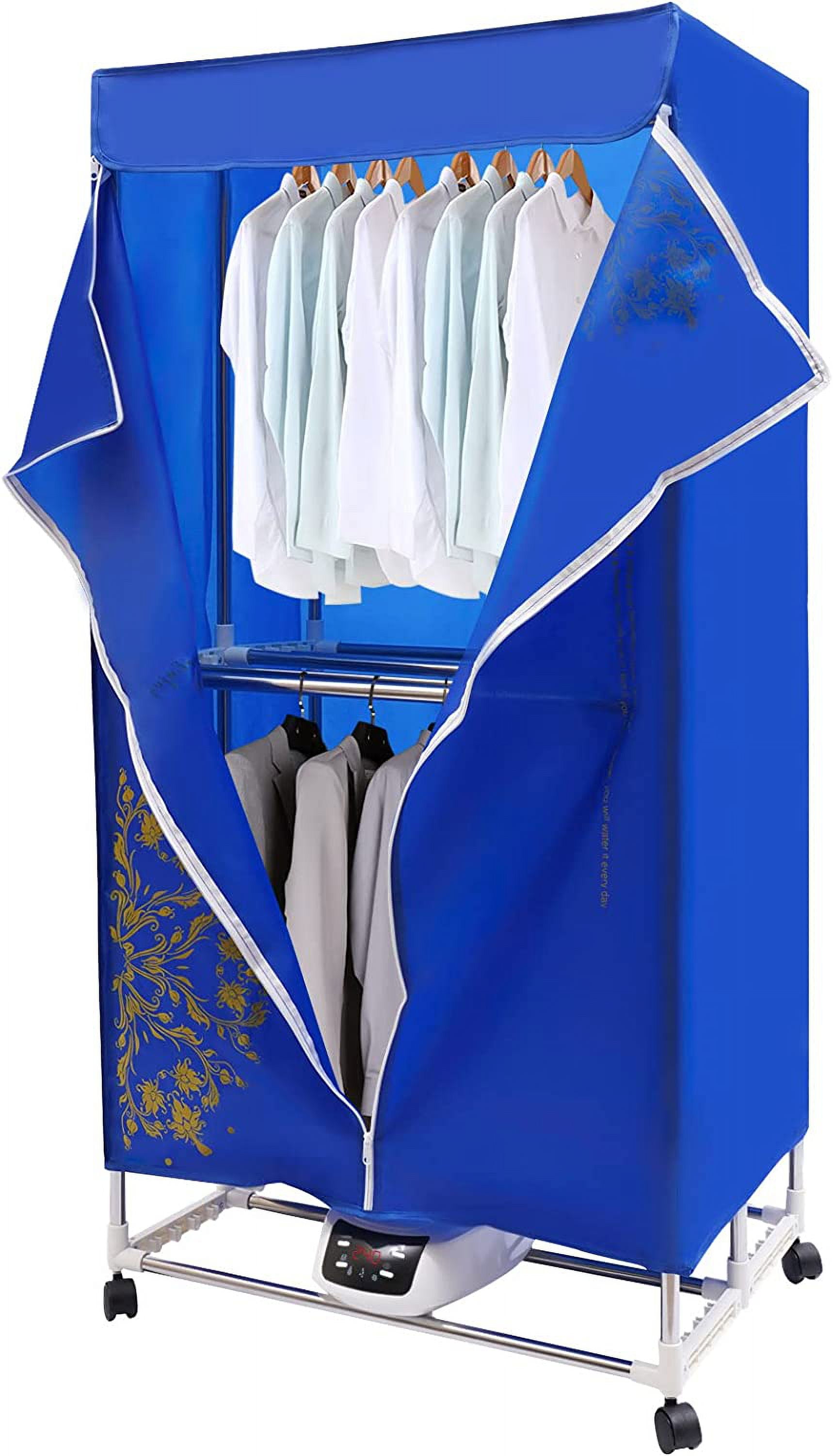 Miumaeov Clothes Dryer Portable Travel Dryer Machine w/ Temperature Controller